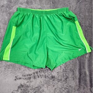 Nike Dri-FIT Running Shorts XL Neon‎ Green Activewear Athletic Women's